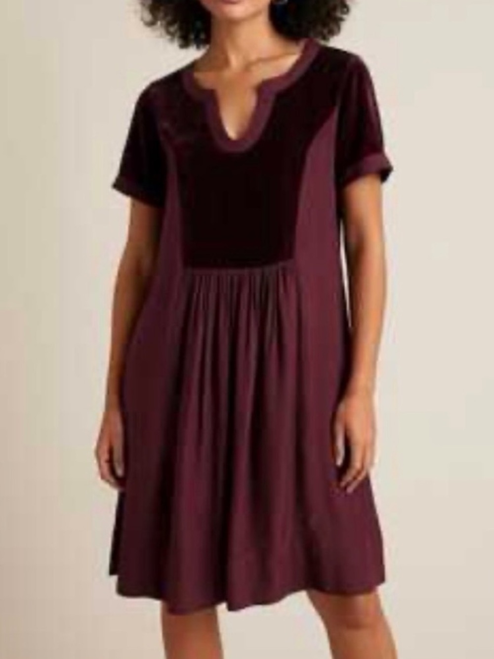 Maeve Anthropologie Ingrid Velvet Swing Dress Medium - Picture 2 of 8